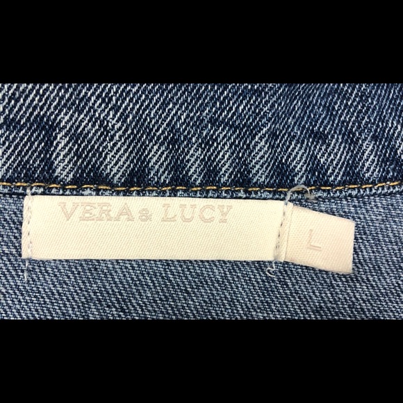 Women’s Distressed Floral Appliqués Denim Jacket L - Picture 11 of 16